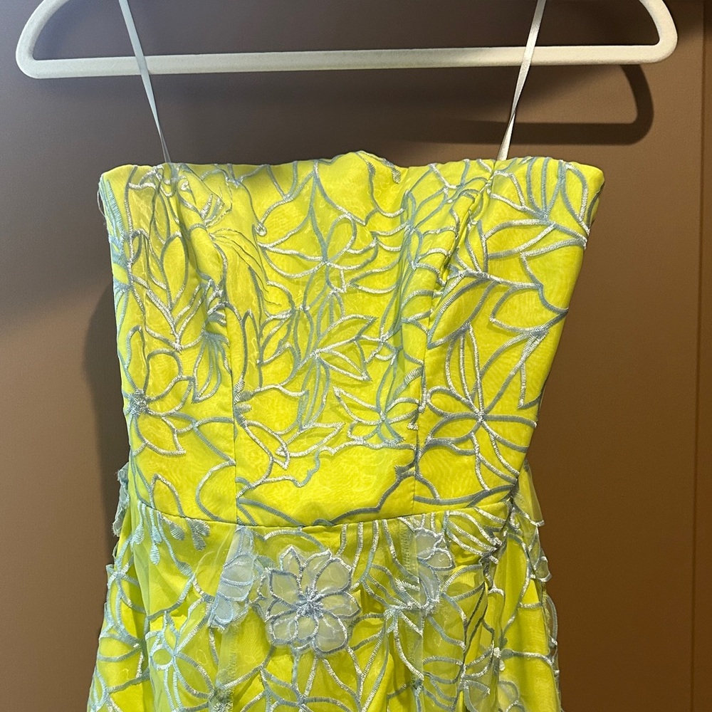Marchesa Notte Strapless Floral Dress - Picture 4 of 4